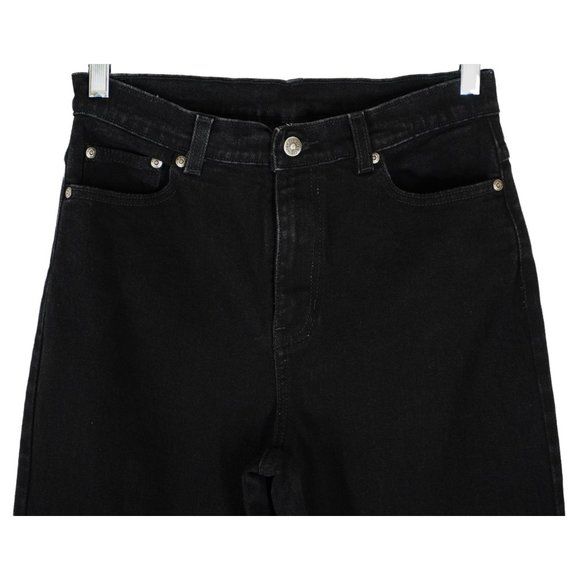 Style Co Jeans Black Denim Womens Size 10 High Waist High Rise Stretch - Picture 1 of 9
